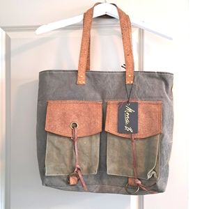 Mona B Canvas Tote Bag NWT